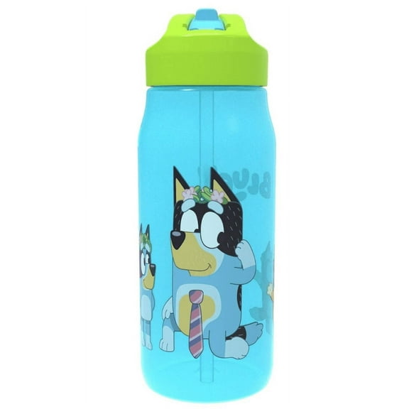 Disney Bluey Sip 16 oz Blue Water Bottle with Carry Loop