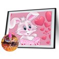 thumbnail image 2 of Cuadros Decorativos 5D Kit Rhinestone Imagen DIY Conejito Corazón Completo Taladro Redondo Pintura Diamante Regalo Likrtyny embutido en tela, 2 of 9