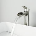thumbnail image 3 of VIGO Niko Single Handle Single-Hole Bathroom Vessel Faucet in Brushed Nickel, 3 of 14