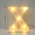 thumbnail image 3 of LED Letter Lights under 5! CQCYD Alphabet LED Letter Lights, White Plastic Light Up Letters for Standing or Hanging, Decorative Night Light for Home Party, 3 of 3