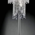 thumbnail image 3 of Table Lamp with Droplet Crystal Accents and Sleek Support, Silver- Saltoro Sherpi, 3 of 5