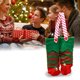 thumbnail image 3 of Bolsa De Estilo De Pantalones Rojos Y Verdes De Navidad, Bolsa De Botella De Vino Tinto, Bolsa De Regalo, Bolsas De Dulces, Decoraciones Navideñas seitruly HA038273-00, 3 of 6