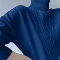 thumbnail image 5 of IROINNID Sweater Sets for Women Turtleneck Wool Sweater with Wide Leg Pants Two-piece Sweater Set Warm Lounge Set,Blue, 5 of 5