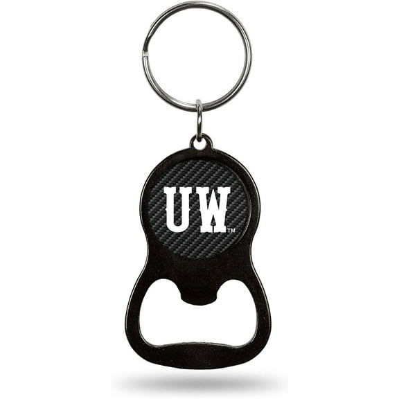 University of Wyoming Cowboys Keychain Bottle Opener Carbon Fiber Design Metal
