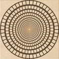thumbnail image 1 of Ahgly Company Indoor Square Patterned Sienna Brown Area Rugs, 4' Square, 1 of 6
