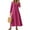 09# Hot Pink, variant on YDDIAN Winter Dresses for Women 2025 Plus Size V Neck Lightweight Midi Dress Long Sleeve Summer Beach Modest Maxi Dresses with Pockets Navy XXL