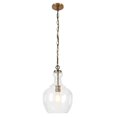 thumbnail image 3 of Henn&Hart 11" Brass Metal/Glass Pendant, 3 of 11