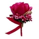 thumbnail image 1 of novia, dama de honor, seda, rosa, broche de flores, decoración de boda, rosa, rojo Rosa roja, 1 of 9