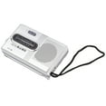 thumbnail image 3 of Radio AM FM, altavoz largo de 5W, Radio Transistor de bolsillo portátil duradera con conector para auriculares para el hogar y al aire libre, gris plateado, 3 of 9
