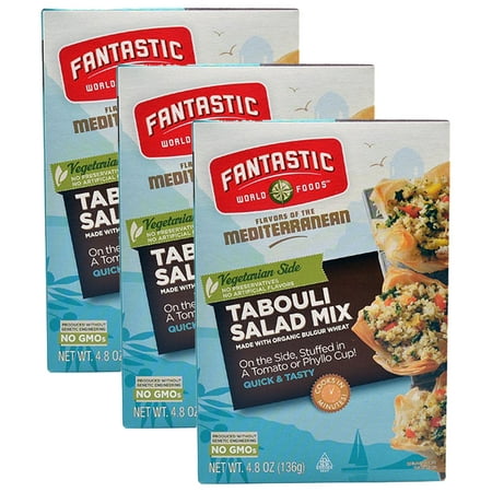 (3 Pack) Fantastic World Foods Flavors Of The Mediterranean Tabouli Salad Mix, 4.8
