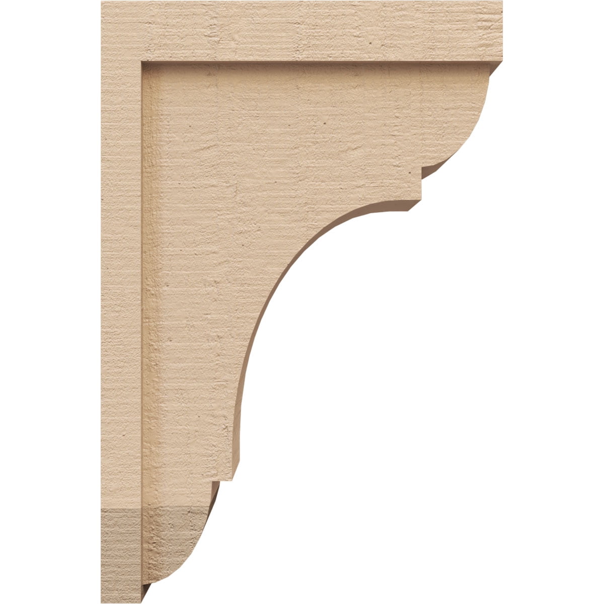 6"W x 12"D x 18"H Classic Bryant Rough Cedar Woodgrain TimberThane Corbel, Primed Tan