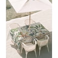 thumbnail image 2 of Outdoor Tablecloth with Umbrella Hole, Spring Eucalyptus Coastal Spillproof Waterproof Outdoor Table Cover, Starfish Summer Shell Patio Tablecloths for Party Picnic Camping, Rectangle 52"x70", 2 of 9