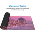 thumbnail image 4 of Japanese Sakura Flower Extended Mouse Pad 31.5x11.8 Inch XL Pink Cherry Blossom Non-Slip Rubber Base Large Mousepad with Stitched Edges Waterproof Keyboard Mouse Mat Desk Pad for Office Home Game, 4 of 7