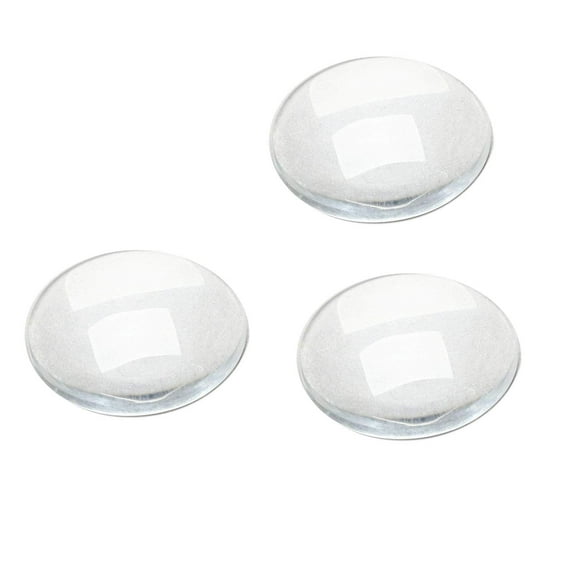 Glass Cabochons Dome Tiles, 30PCS 18mm, Thickness 4.5mm, Clear Round Flat Back Dome Cabochons Set for DIY Craft Photo Charms, Cameo Pendants, Rings, Necklace and Jewelry Making