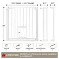 thumbnail image 3 of Pet Safety Gate, 29.5''-40.5''Wide Pet Safety Gate with Cat Door, White, 3 of 8