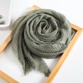 thumbnail image 3 of Nuevas bufandas de algodón y lino de moda, pañuelos para la cabeza musulmanes de pelo corto arrugados de color sólido, fabricantes de chales personalizados al por mayor, 3 of 5