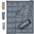 thumbnail image 1 of Manta de plumón para acampar con reposapiés - Colcha de campamento ultraligera, cálida e hinchada - Fill Power 650 - Resistente al agua para mochileros, senderismo, viajes - Manta compacta para dormir, 1 of 5