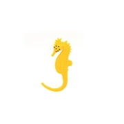 Seahorse, Yellow, Hand Painted, Related to Pipefish, and Seadragons, Realistic Rubber, Educational, Figure, Lifelike, Replica, Gift, 2 1/2" F1795 B145