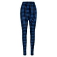 thumbnail image 5 of Swuxness Women Sport Yoga Leggings, Womens Fall Long Pants, Women's High Waisted Sporty Plaid Elastic Waist Base Layer Home Leggings Long Pants Blue, XXXL, 5 of 5