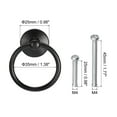 thumbnail image 2 of Uxcell Round Ring Pulls, 6Pcs Drawers Knobs Black Circle Drawer Handles Single Hole for Dresser Cupboard Wardrobe, 2 of 6
