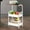 white, variant on Tongina 3 Tier Slim Storage Cart Rolling Utility Cart Fruits Rack Rustproof Mobile Trolley on Wheel for Bathroom Bedroom Narrow Place black