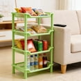 thumbnail image 5 of 4-Tier Plastic Shelf for Storage, Shelving Unit Storage Rack Organizer Utility Shelf for Kitchen Office Garage Pantry Laundry Organization, Storage Rack for Pantry Closet, 5 of 6