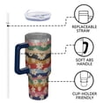 thumbnail image 4 of OBREWU Pioneer Flower Tumbler with Handle and Lid,40oz Pioneer Flower Double Wall Vacuum Insulated Tumbler,Pioneer Flower Cups Gift for Women and Men, 4 of 7