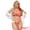 Red, variant on Women's 2 pcs Lace Mesh Low Waisted Lingerie Set M Green