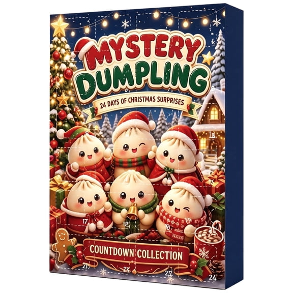 CQHVKQ Christmas Advent Calendar Dumpling Squishy Mystery Box, 24 Day Rainbow Mystery Squishy Dumplings Christmas Countdown Calendar, Advent Calendar with 24 Surprises Squishy Bun Gifts for Kids