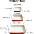 SWEEJAR Ceramic Bakeware Set Rectangular Baking Dish Lasagna Pans for Kitchen 11.8 x 7.8 x 2
