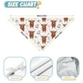thumbnail image 6 of Dog Bandana 2 Pack,White Highland Cow Hat Dress Pattern Bandanas for Dogs,Cat Bandana,Small/ Large Dog Bandana 2 Size,Dog Bandanas, 6 of 6