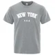 thumbnail image 2 of Camisetas estampadas de ciudad de Nueva York, EE. UU., para hombre, holgadas, de gran tamaño, a la moda, transpirables, de manga corta, de algodón, 2 of 5