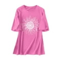 thumbnail image 4 of Zylarhe Womens Summer Tops Oversized Sunflower Graphic T Shirt for Women Casual Loose Fit Trendy Summer Tee Inspirational Floral Tops, 4 of 4