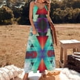thumbnail image 3 of Color Blocks Sleeveless Dress Loose Women's Dress Dresses Luxury Evening Dresses, 3 of 9