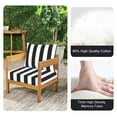 thumbnail image 5 of Outdoor Deep Seat Patio Cushion Set, 24x24x4.3 in, Waterproof Fade-Resistant Patio Furniture Cushions with Backrest, Removable Covers（Black white）, 5 of 6