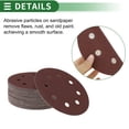 thumbnail image 4 of Hojas de Lijado Redondas de Gancho y Bucle Unique Bargains 180x180mm Rojo 60 Grano Molienda y Pulido Eficiente Fabricación y Reparación de Automóviles Carpintería, 4 of 7