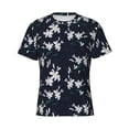 thumbnail image 4 of Vsdgher Lilies Flowers Print Men's Dry Fit Mesh Athletic Shirts Moisture Wicking Tennis T-Shirt Tops, 4 of 9