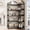 black, variant on Arched Design L-Shaped Corner Bookshelf – 5-Tier Large Industrial Bookcase, Sturdy Metal Frame, Open Storage Shelves for Home Office, Living Room, Bedroom – Modern Reversible Rack, Black