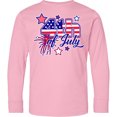 thumbnail image 3 of Inktastic 4th of July Fireworks Stars and American Flag Long Sleeve Youth T-Shirt, 3 of 5