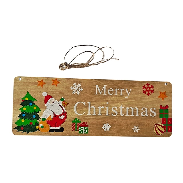 Xihbxyly Ventas de Liquidación Decoración Navideña Impresión de Madera Colgante Ventana Listado Decoración Del Árbol de Navidad