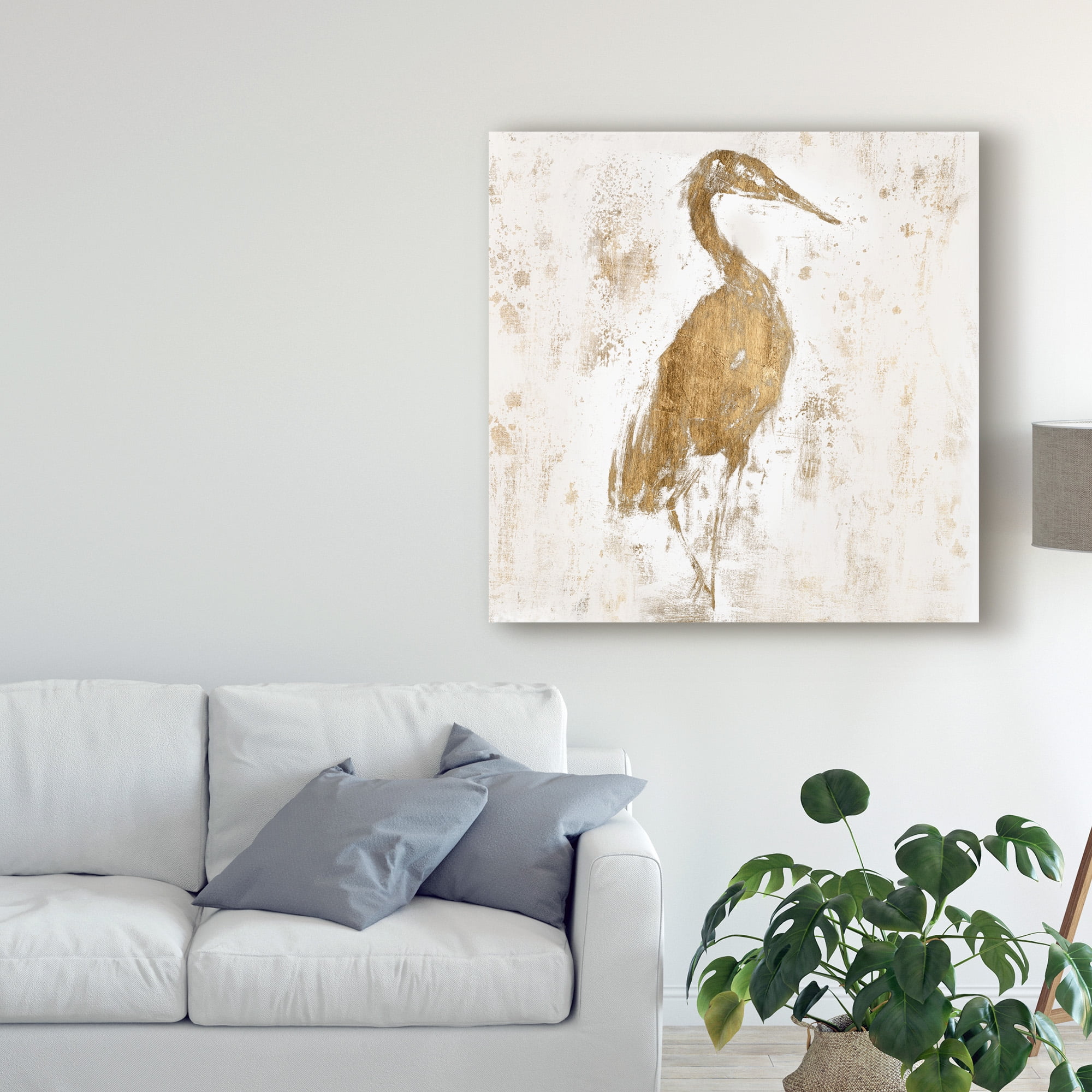 Trademark Fine Art 'Gilded Heron I' Canvas Art by Jennifer Goldberger
