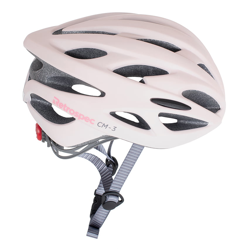 Retrospec Bike Helmet with LED Safety Light Adjustable Dial and Removable Visor 