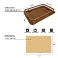 thumbnail image 4 of AirExpect Copper Crisper Tray Non-Stick Elevated Mesh Grill Basket, 2 Piece Set, 4 of 9