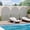 Gray, variant on MAYEERTY 72x47x16 Inch Black Arched Galvanized Steel Privacy Screen, 3 Piece Set for Outdoor Garden