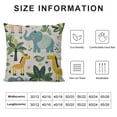 thumbnail image 5 of ONETECH Throw Pillow Covers Safari Animals with Cute Hippo Crocodile Lion Elephant and Giraffe Pillow Case Cushion Cover for Home Party, 5 of 5
