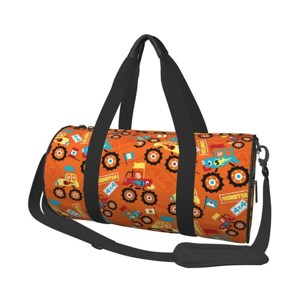 Easygdp Monster Truck,Truck Cartoon Bolsa de Viaje, Bolsa de Mano, Bolsa de Gimnasio, Bolsa de Equipaje para Viaje