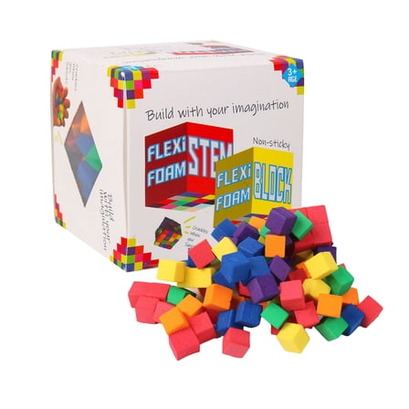 Multicolor Colorful Foam Cubes STEM Building Blocks Educational Construction Toy for Kids