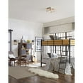 thumbnail image 4 of Briarwood Collection Two-Light Galvanized and Bleached Oak Farmhouse Style Flush Mount Ceiling Light, 4 of 12