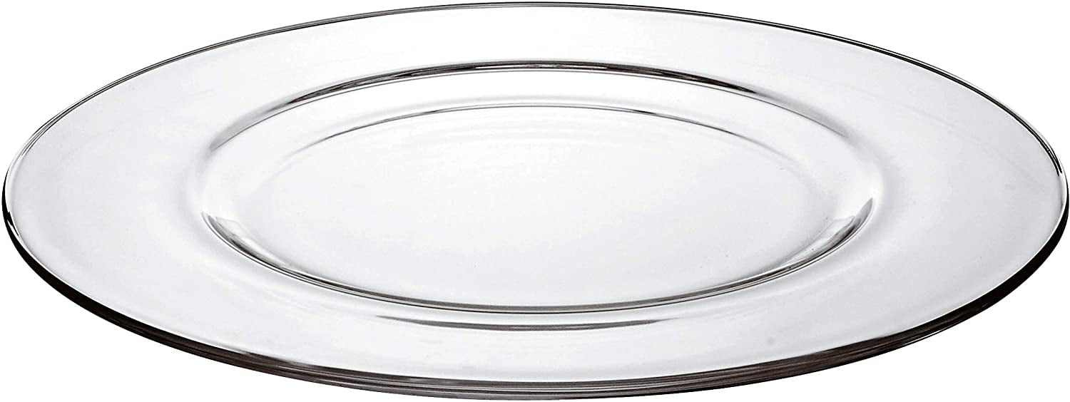 Barski Charger Made in Europe Plate Clear Classic Look 13.5 Diameter European Glass 
