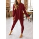 thumbnail image 4 of Conjunto de 2 Piezas para Mujer PRETTYGARDEN Otoño Lounge Vino Rojo S, 4 of 8